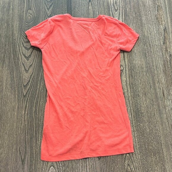 Intimately by Free People V-Neck T-Shirt Short Sleeve Pullover Pink Size S - Picture 2 of 4